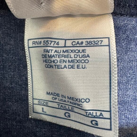 Cracker Jack Vintage Ringer T-Shirt Large Navy Blue Retro Graphic Alstyle Tee - Picture 5 of 7